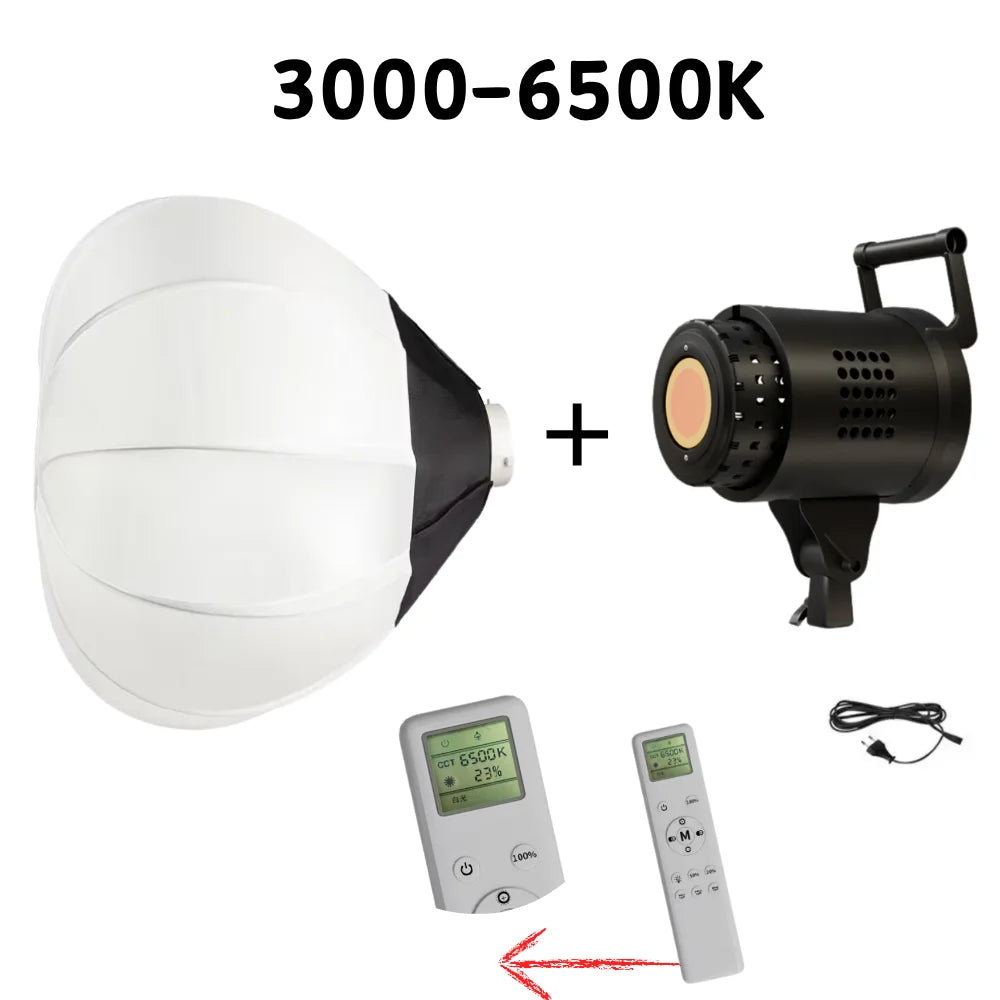 135W LED Lighting 65cm Lantern Softbox Bowens CY8300 Mounting Ball Diffuser Soft Light Modifier Film-Making Video Flash
