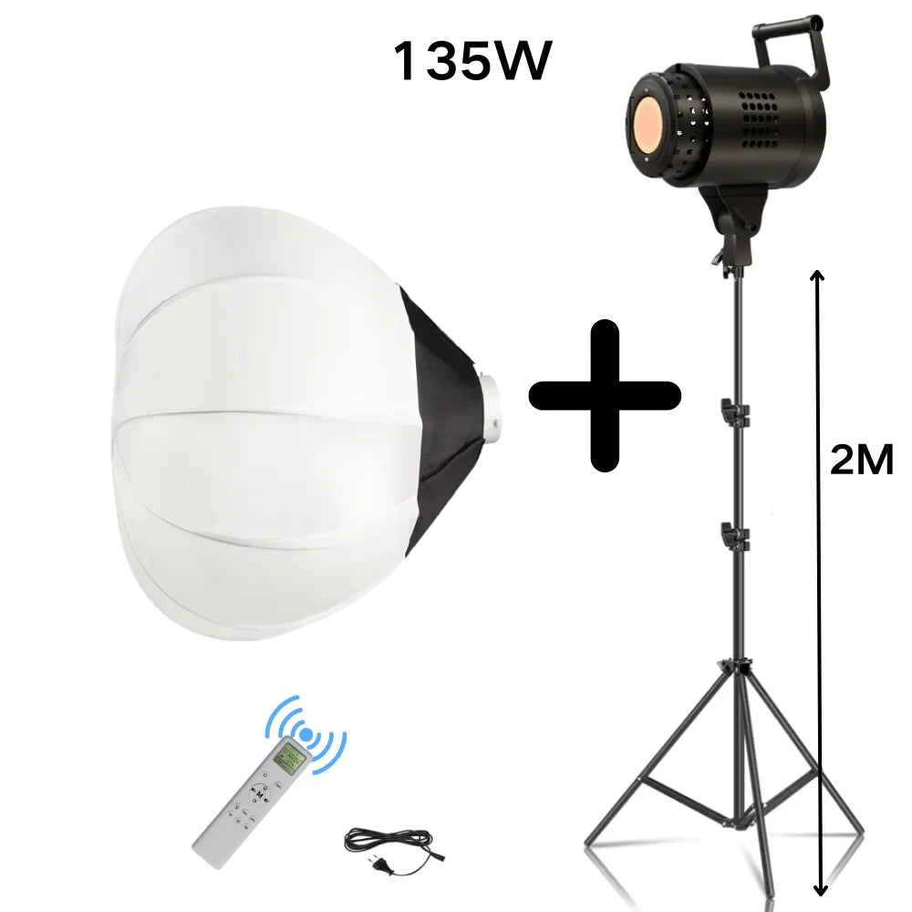 135W LED Lighting 65cm Lantern Softbox Bowens CY8300 Mounting Ball Diffuser Soft Light Modifier Film-Making Video  Flash