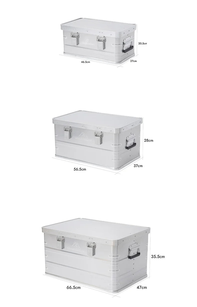 Mountainhiker 20-96L Outdoor Storage Box Camping Picnic Travel Aluminum Alloy Large Capacity Box Accessories Storage Bag 6 Sizes