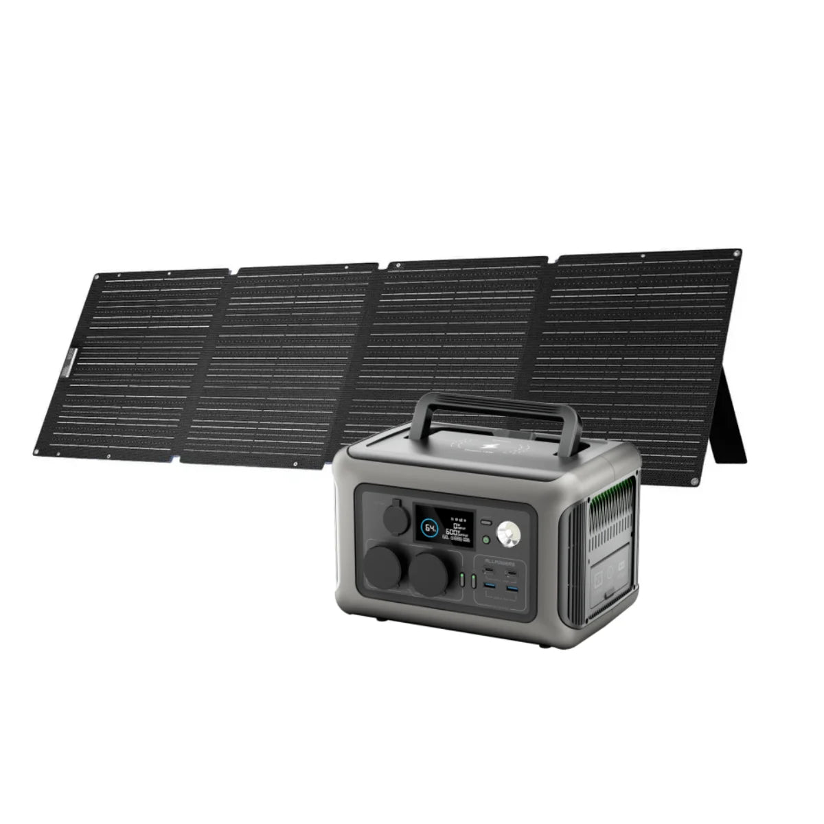 ALLPOWERS Solarpanel 100W 140W 200W Solar Energy Charger with LiFePo4 Battery 299Wh 600W Portable Power Station for Camping RV