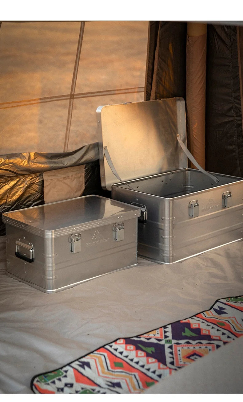 Mountainhiker 20-96L Outdoor Storage Box Camping Picnic Travel Aluminum Alloy Large Capacity Box Accessories Storage Bag 6 Sizes