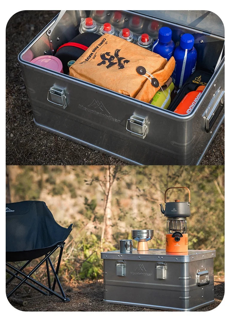 Mountainhiker 20-96L Outdoor Storage Box Camping Picnic Travel Aluminum Alloy Large Capacity Box Accessories Storage Bag 6 Sizes
