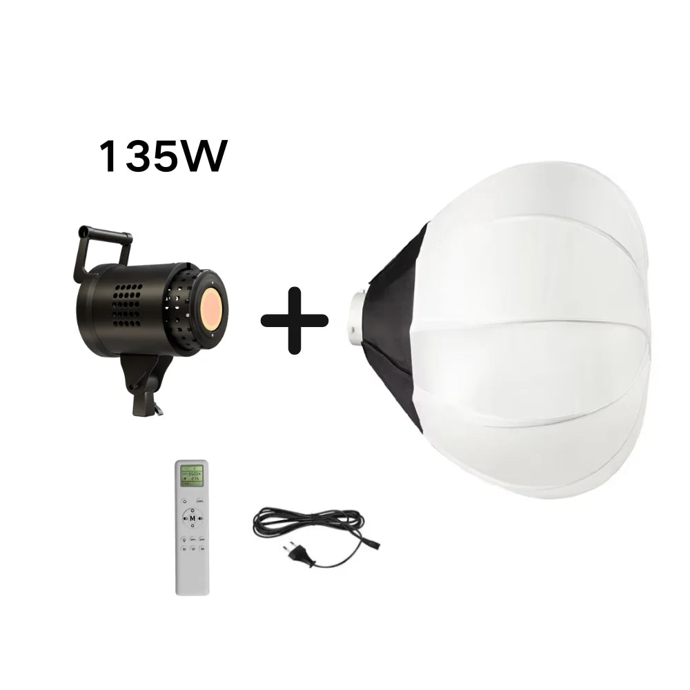 135W LED Lighting 65cm Lantern Softbox Bowens CY8300 Mounting Ball Diffuser Soft Light Modifier Film-Making Video  Flash
