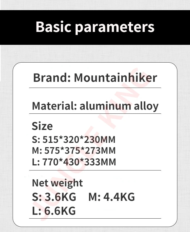 Mountainhiker 20-96L Outdoor Storage Box Camping Picnic Travel Aluminum Alloy Large Capacity Box Accessories Storage Bag 6 Sizes