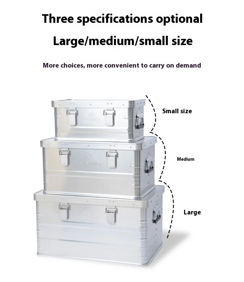 Mountainhiker 20-96L Outdoor Storage Box Camping Picnic Travel Aluminum Alloy Large Capacity Box Accessories Storage Bag 6 Sizes