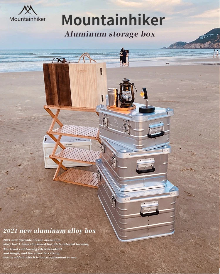 Mountainhiker 20-96L Outdoor Storage Box Camping Picnic Travel Aluminum Alloy Large Capacity Box Accessories Storage Bag 6 Sizes