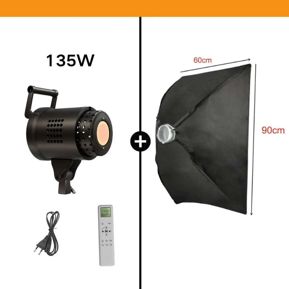 135W LED Lighting 65cm Lantern Softbox Bowens CY8300 Mounting Ball Diffuser Soft Light Modifier Film-Making Video  Flash
