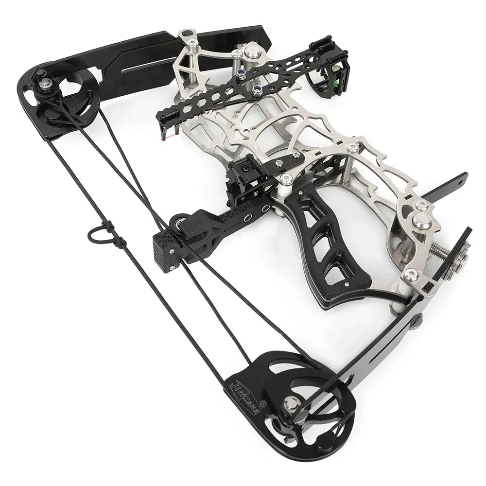 Compound Dual-use Bow Set 30-60lbs Adjustable Draw Weight 19" Axle 80% Let-off 420FPS High Speed Steel Ball Compatible Right Hand for Adults Outdoor Hunting Target Shooting Archery Accessories