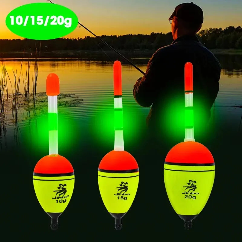 2/3/6Pcs EVA Luminous Fishing Night Float Light Stick Foam Plastic Bobber Sea Rock Fishing Floats Buoyancy Bobber