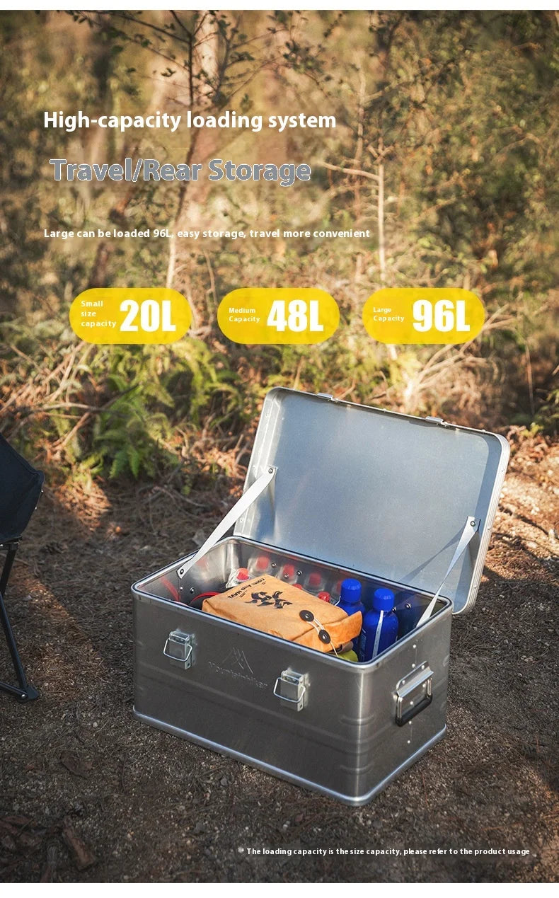 Mountainhiker 20-96L Outdoor Storage Box Camping Picnic Travel Aluminum Alloy Large Capacity Box Accessories Storage Bag 6 Sizes