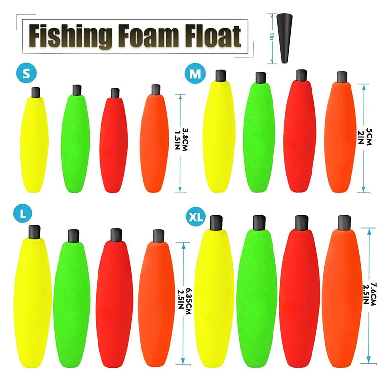 20pcs Peg Floats Catfish Fishing Bobbers Foam Rig Float Crappie Trout Fishing Accessories High-density Foam Tackle Buoys