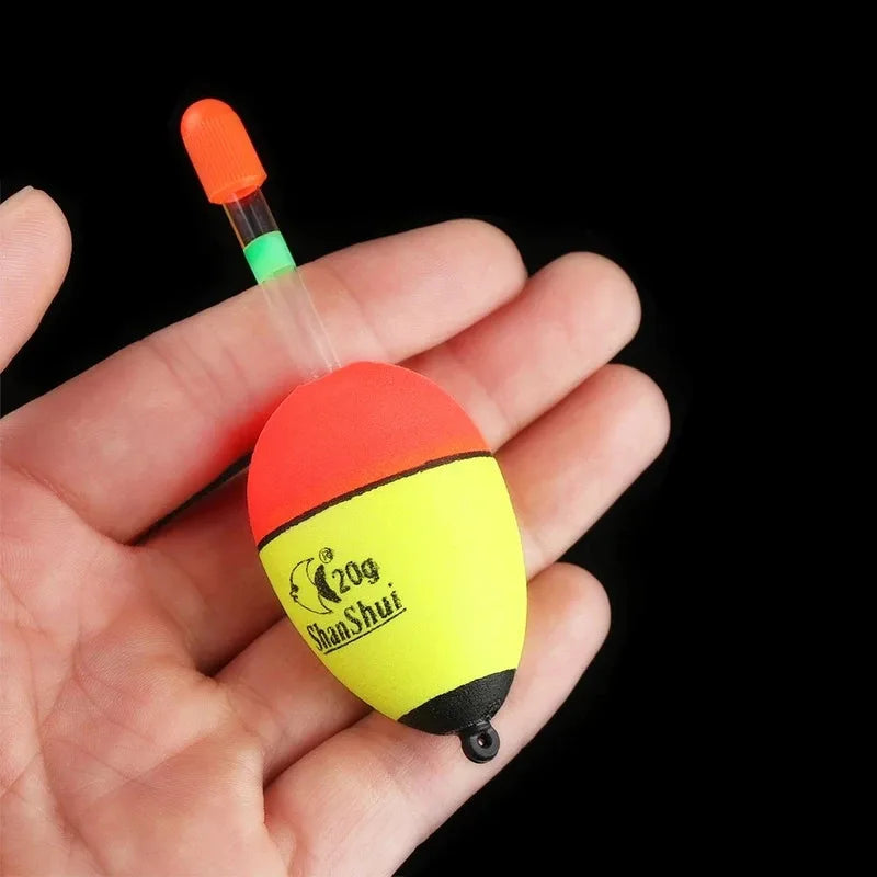 2/3/6Pcs EVA Luminous Fishing Night Float Light Stick Foam Plastic Bobber Sea Rock Fishing Floats Buoyancy Bobber