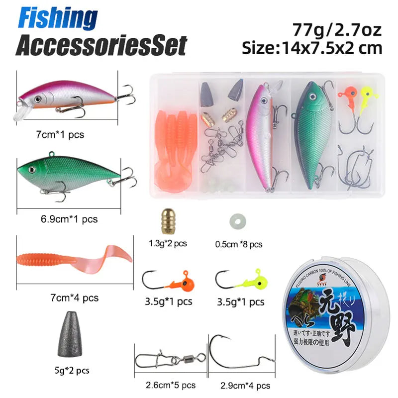 BILLINGS Fishing Rod and Reel Combo,Complete 5.2:1 Gear Ratio 8 Max Drag Spinning Reel/6.3:1 Gear Ratio 8 Max Drag Baitcasting Reel Fishing Kit&Accessories for Fresh Saltwater, Beginner to Pro Anglers Gift
