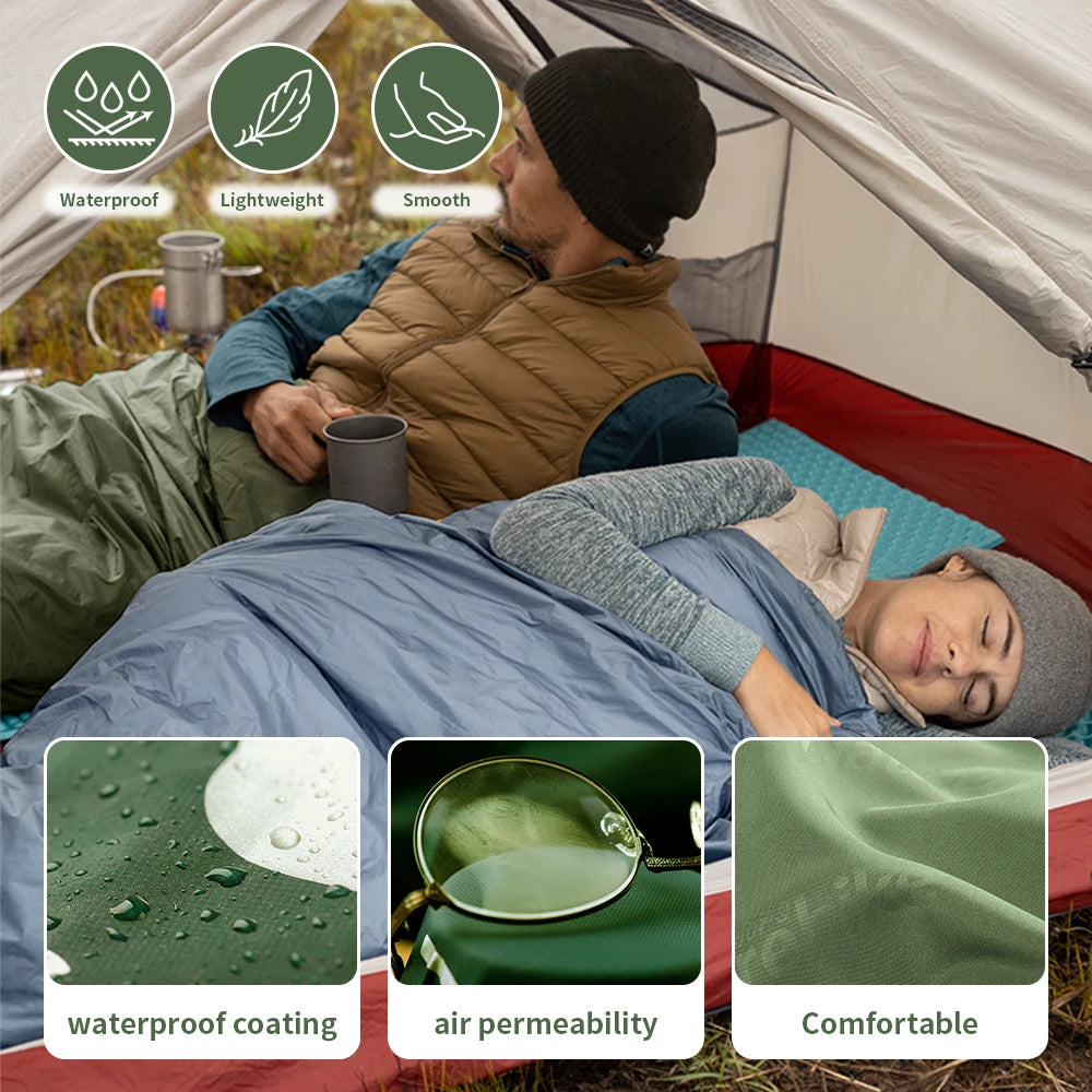Naturehike Sleeping Bag LW180 Outdoor Ultralight Portable Waterproof Summer Sleeping Bag Envelope Cotton Camping Sleeping Bag