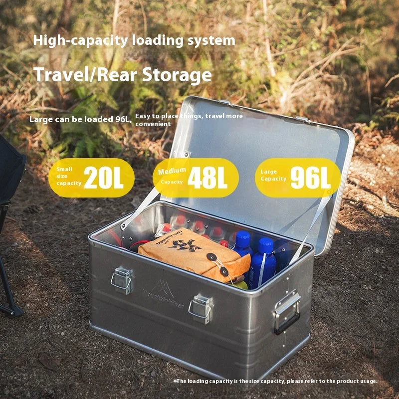 Mountainhiker 20-96L Outdoor Storage Box Camping Picnic Travel Aluminum Alloy Large Capacity Box Accessories Storage Bag 6 Sizes