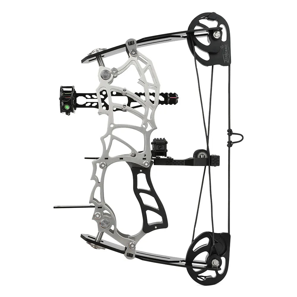 Compound Dual-use Bow Set 30-60lbs Adjustable Draw Weight 19" Axle 80% Let-off 420FPS High Speed Steel Ball Compatible Right Hand for Adults Outdoor Hunting Target Shooting Archery Accessories