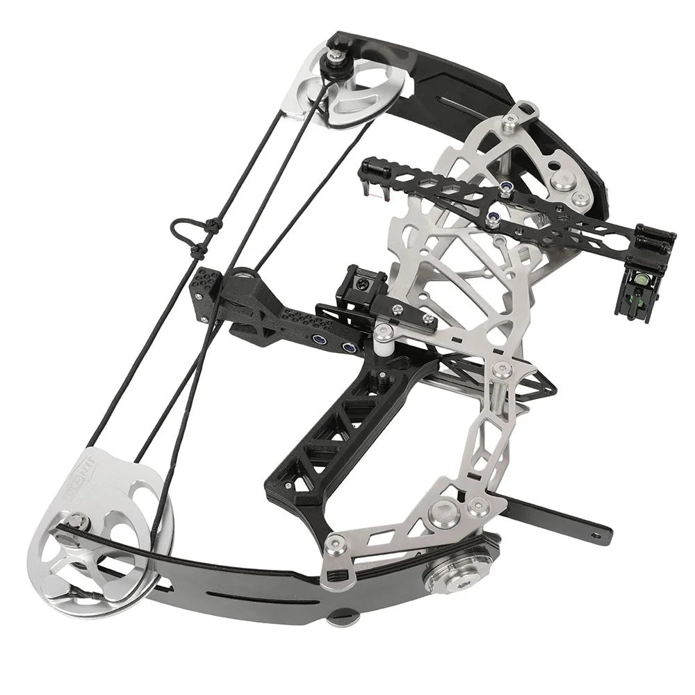 Compound Dual-use Bow Set 30-60lbs Adjustable Draw Weight 19" Axle 80% Let-off 420FPS High Speed Steel Ball Compatible Right Hand for Adults Outdoor Hunting Target Shooting Archery Accessories