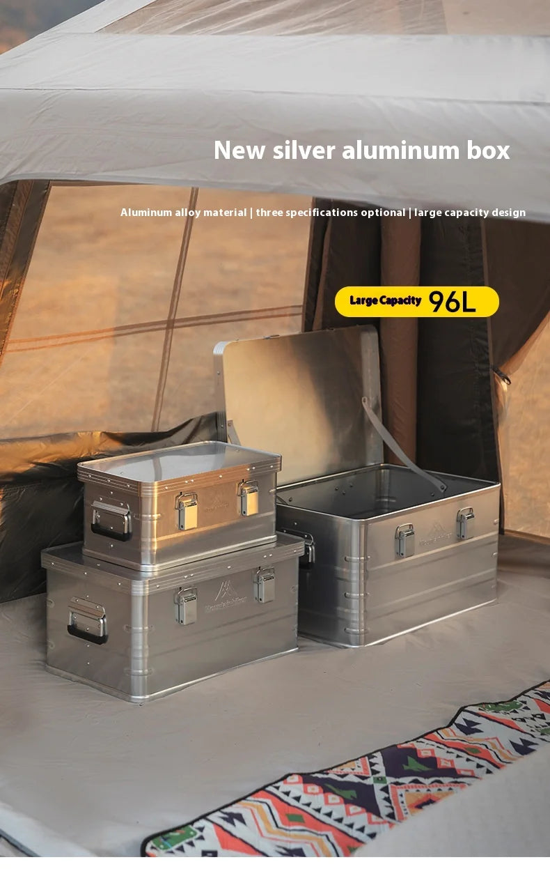 Mountainhiker 20-96L Outdoor Storage Box Camping Picnic Travel Aluminum Alloy Large Capacity Box Accessories Storage Bag 6 Sizes