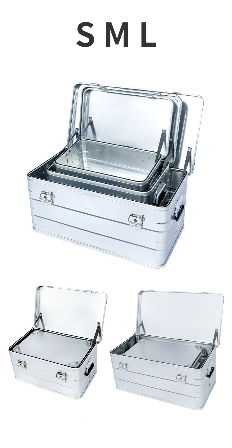 Mountainhiker 20-96L Outdoor Storage Box Camping Picnic Travel Aluminum Alloy Large Capacity Box Accessories Storage Bag 6 Sizes